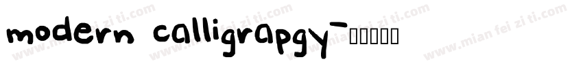 modern calligrapgy字体转换